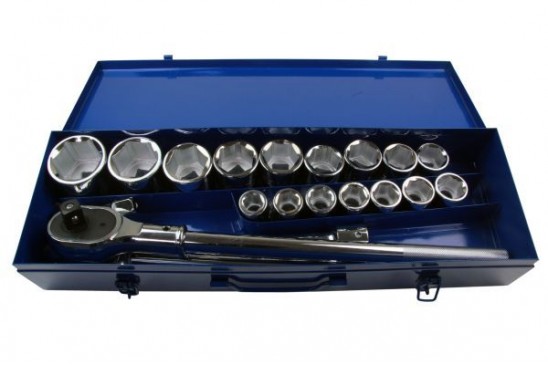 Dopsleutelset 6-kant met ratel 500 mm 3/4" 20-delig