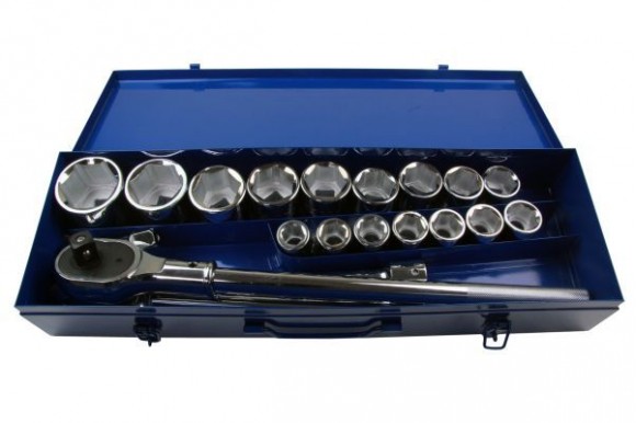 Dopsleutelset 6-kant met ratel 500 mm 3/4" 20-delig