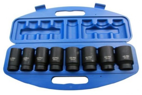 Doppenset kracht/ impact diep 6-kant 3/4" 8-delig