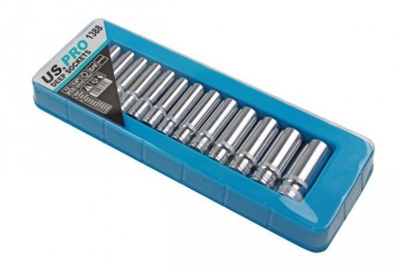 Doppenset diep 6-kant 1/4" 4-14 mm 13-delig