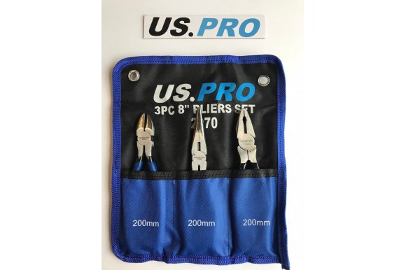 Tangenset 200 mm 3-delig