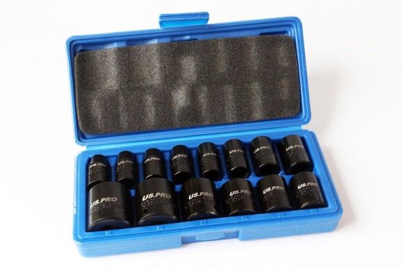 Doppenset kracht/ impact 6-kant 1/2" 14-delig