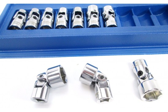 Scharnier doppenset 12-kant 3/8'' 10-delig