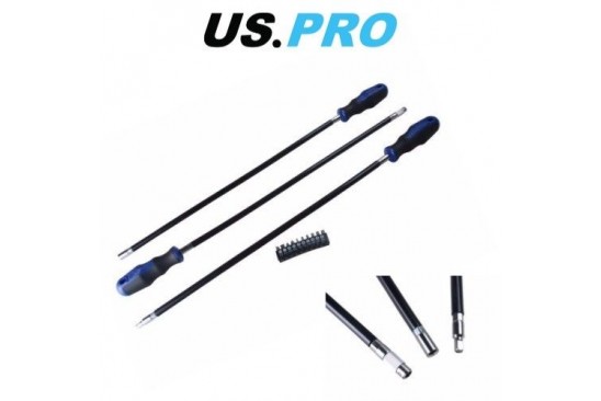 Schroevendraaierset flexibel 600 mm lang 3-delig