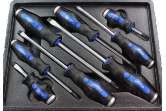 Schroevendraaierset "go-thru" 8-delig