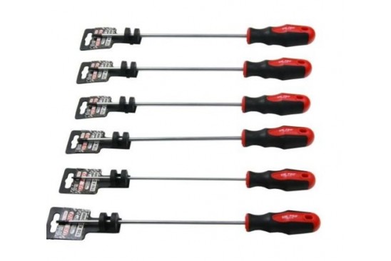 Torx schroevendraaierset extra lang met boring 6-delig