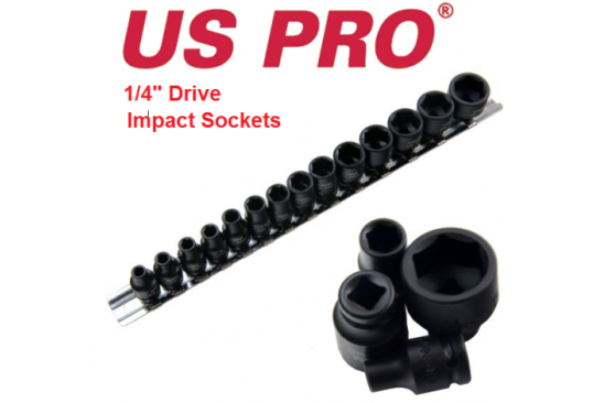 Krachtdoppenset 6-kant 1/4" 4 t/m 15 mm 15-delig