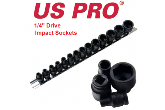 Krachtdoppenset 6-kant 1/4" 4 t/m 15 mm 15-delig