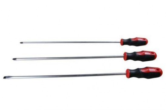 Schroevendraaierset Sleuf extra lang 500 mm 3-delig