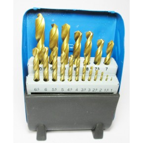 Borenset HSS titanium gecoat 1-10 mm 19-delig