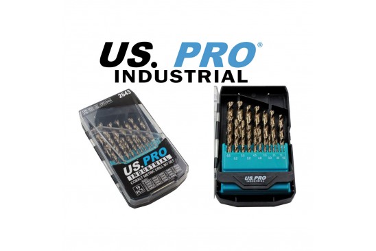 Borenset HSS kobalt 1-10 mm 19-delig