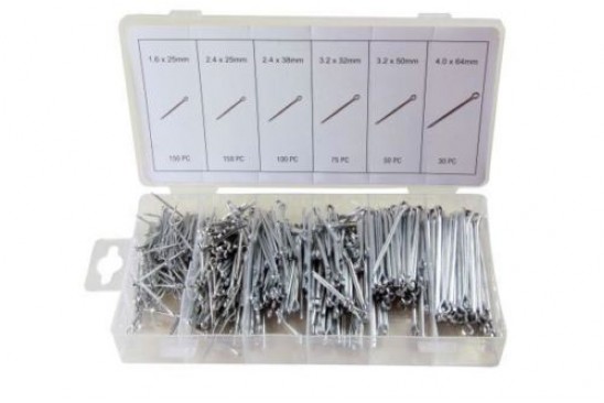 Splitpennen assortiment 555-delig 