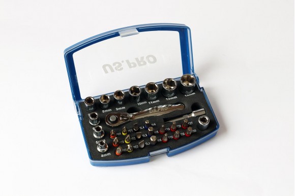 Doppen- en bittenset 1/4" 31-delig 