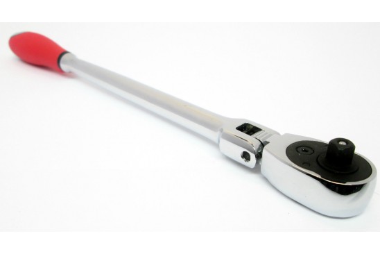 Lange ratel 36-tandig 305 mm met buigbare ratelkop 1/4"