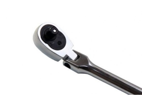 Lange ratel met buigbare ratelkop 72-tandig 3/8"