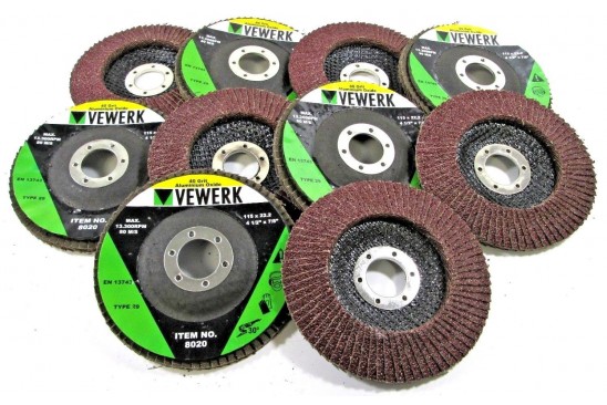 Lammelen schuurschijven K40 aluminiumoxide 115 x 22,2 mm 10 stuks