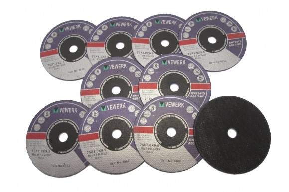 Doorslijpschijven 75 x 9,5 x 1,0 mm 100 stuks