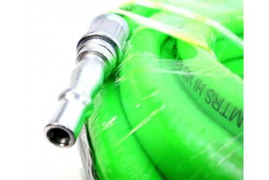 Rubberen luchtslang 1/4" met snelkoppelingen 10 meter lang