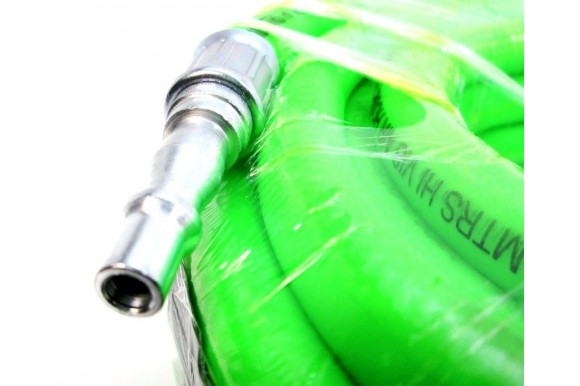 Rubberen luchtslang 1/4" met snelkoppelingen 10 meter lang