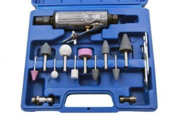 Mini stiftslijperset pneumatisch 1/4" 15-delig