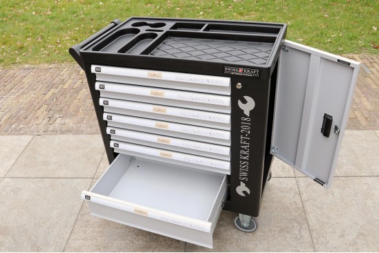 Gereedschapswagen BlackLine Deluxe leeg 7 laden zwart