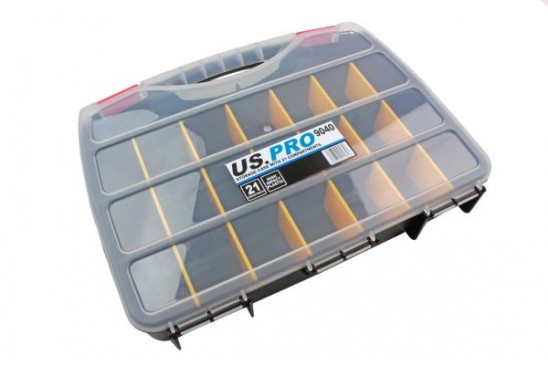 Opbergkoffer met 21 vakken 38 x 31,5 x 6 cm