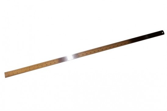 Liniaal roestvrij staal (RVS) 100 cm lang 