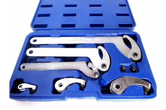 Haaksleutel set met scharnierende haak 8-delig