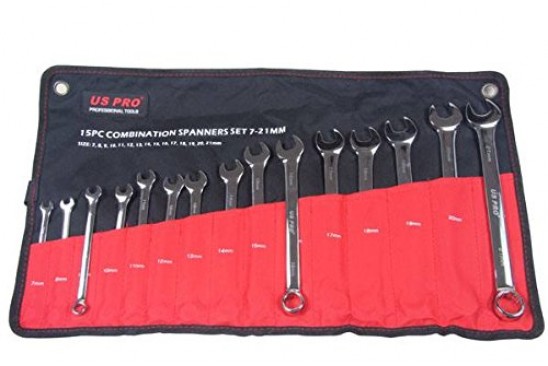 Ring-steeksleutelset 15-delig