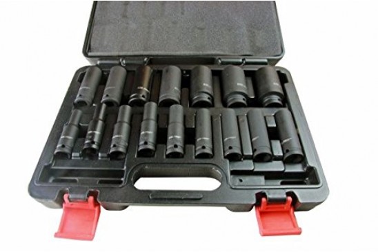 Doppenset kracht/ impact 6-kant 1/2" 16-delig