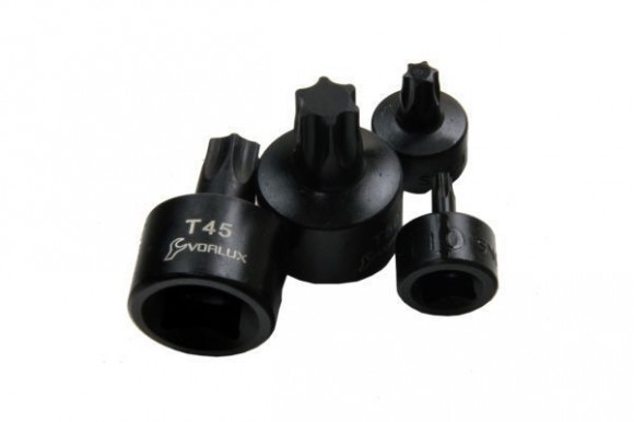 Torx doppenset kracht/impact 1/4" en 3/8" 10-delig