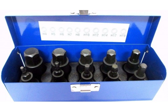 Inbus doppenset kracht/ impact 1/2" 10-delig