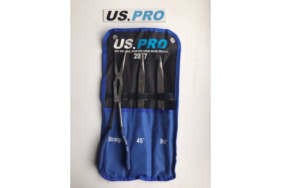 Punttangset lang met dubbele hefwerking 3-delig