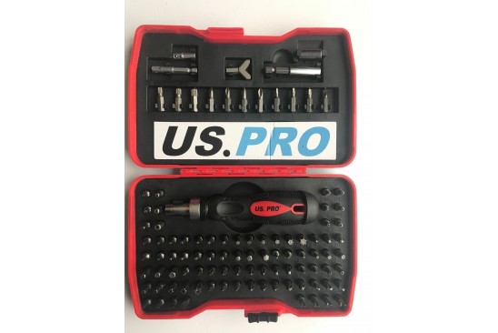 Uitgebreide bittenset met ratel 101-delig