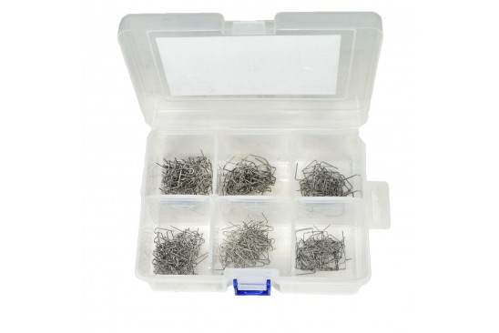 Assortiment nieten voor kunststof / plastic scheur reparatieset 300 stuks 