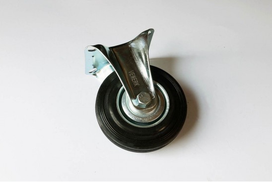 Bokwiel rubber 125 mm