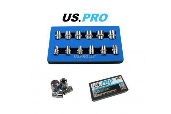 Doppenset 12-kant 3/8" 8 tot 19 mm in foam inlay 12-delig