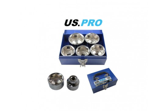 Doppenset grote maten 6-kant 3/4" 55-70 mm 5-delig 