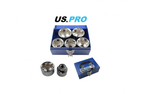 Doppenset grote maten 6-kant 3/4" 55-70 mm 5-delig 