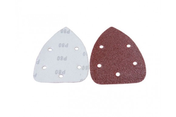 Driehoek schuurschijven met klitteband 140 x 100 mm verschillende korrel groftes 50 stuks