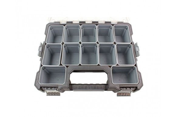 Heavy duty opbergkoffer waterdicht met 12 uitneembare bakjes