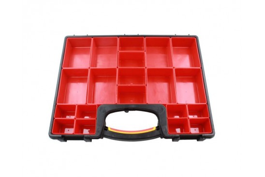 Opbergkoffer met 20 uitneembare bakjes 42 x 33,5 x 6,5 cm