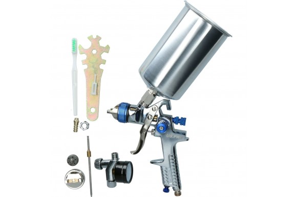 Professionele HVLP Verfspuit 1000 ml met 1,4 en 2,0 mm nozzel