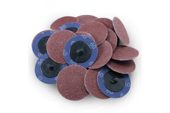 Roloc snelwissel schuurschijven 50 mm verschillende korrel groftes inclusief houder 41-delig