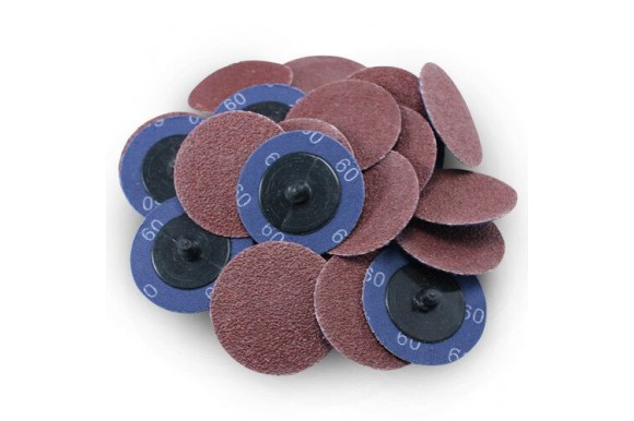 Roloc snelwissel schuurschijven 50 mm verschillende korrel groftes inclusief houder 41-delig