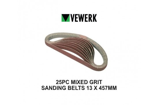 Schuurband 13 x 457 mm voor powerfile verschillende korrel groftes 25 stuks 