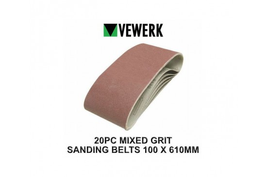 Schuurbanden 100 x 610 mm voor bandschuurmachine verschillende korrel groftes 20 stuks 