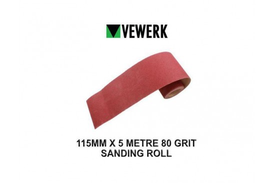 Schuurpapier op rol 115 mm x 5,0 meter korrel 80