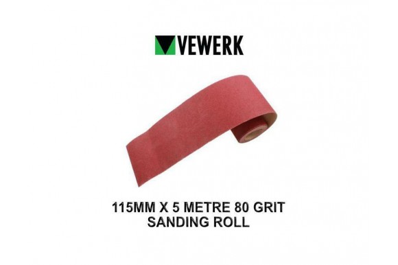Schuurpapier op rol 115 mm x 5,0 meter korrel 80