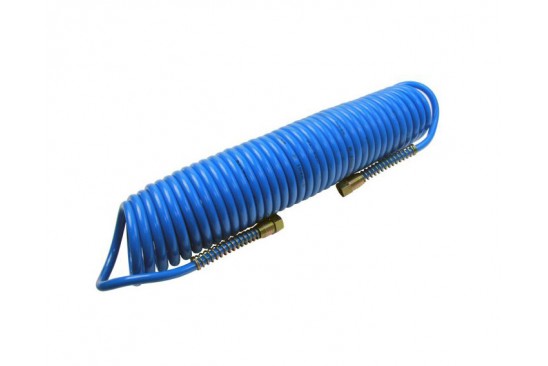 Spiraal luchtslang 6,5 mm x 10 meter lang met 1/4" aansluiting 